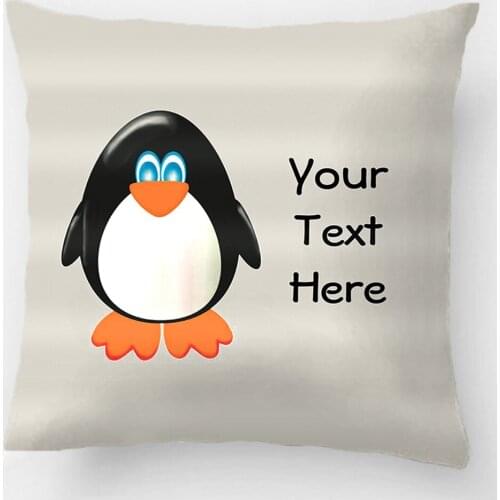 Personalized Penguin Throw Pillow Case Decorative Cushion Cover Pillowcase Customize Gift High-quality By LVSURE For Sofa Seat