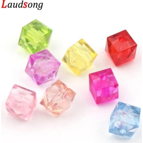 Transparent Square Acrylic Beads Loose Spacer Beads For Jewelry Making DIY Handmade Necklace Bracelets Accessories 8 10mm