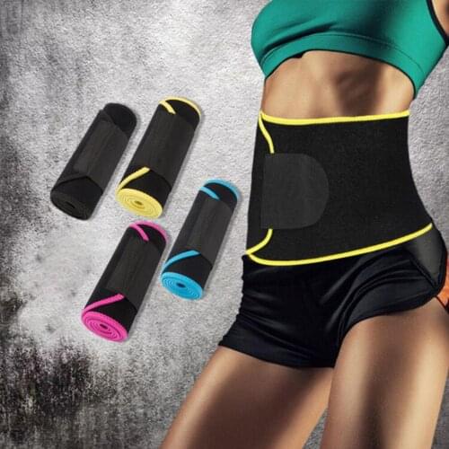 Women Men Adjustable Sports Waist Belt Tummy Trainer Restraint Belt Belly Trimmer Sweat Training Burning Girdle Slimming Sweat