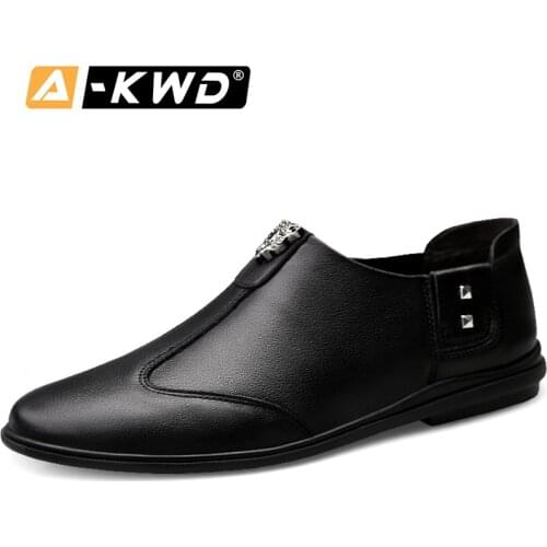 Fashion Shoes Men Formal Genuine Leather Office Shoes Casual Italian Shoes Zapatos Wear-Resistent Sneakers De Vestir Para Hombre