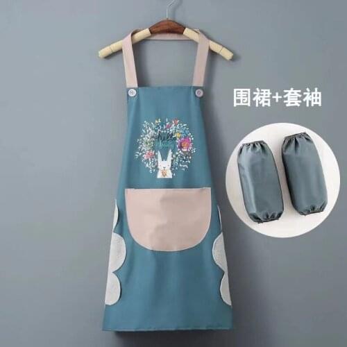 Waterproof mens and womens home lovely kitchen household apron printing cartoon PVC hand wipe apron
