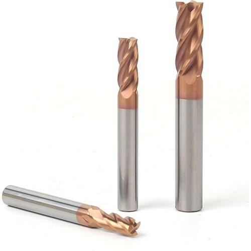 1pcs 4flute 1mm -20mm 50L-100L straight shank HRC55 milling cutter router bit for CNC mill Carbide Tungsten Steel end mill