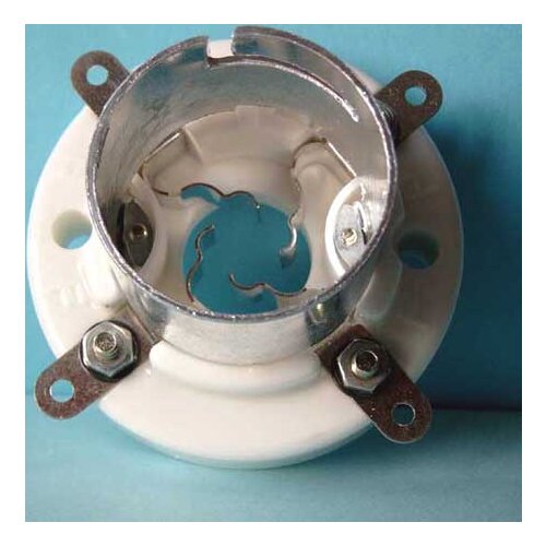 1pcs ceramic tube socket seat GZC4-3B 4 pin seat tube socket silver foot for 805/845/211