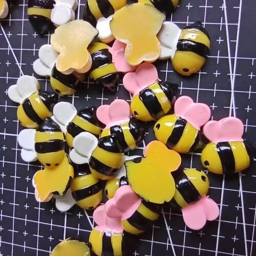 1pcs/lot resin flat back lovely bee 17mm Scrapbook Embellishment DIY Phone Decoration
