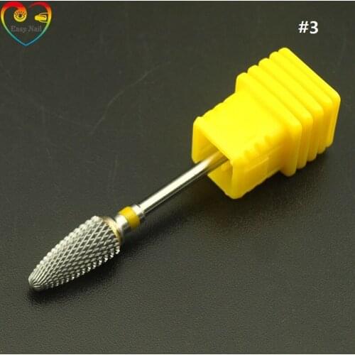 1PCS Retail Pro Electric Gold Carbide art Nail Care Drill Bit Accessories Tool File tungsten steel Extra Fine