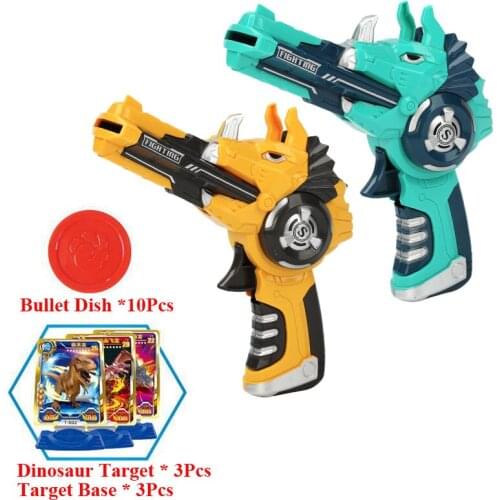17Pcs/set Hunting Dragon Child Outdoor Toy Gun Air Disk Guns for Kids Dinosaur Animal Model