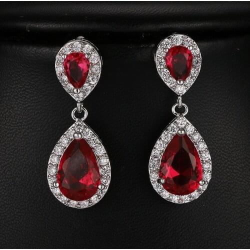 2020 Z Luxury fashion wedding bridal earrings AAA cubic zirconia white gold promised party jewelry gifts double eleven gifts