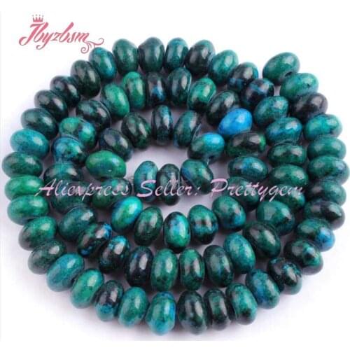 4x8mm Smooth Rondelle Beads Chrysocolla Dye Color Stone Beads For DIY Necklace Bracelat Earring Jewelry Making 15" Free Shipping