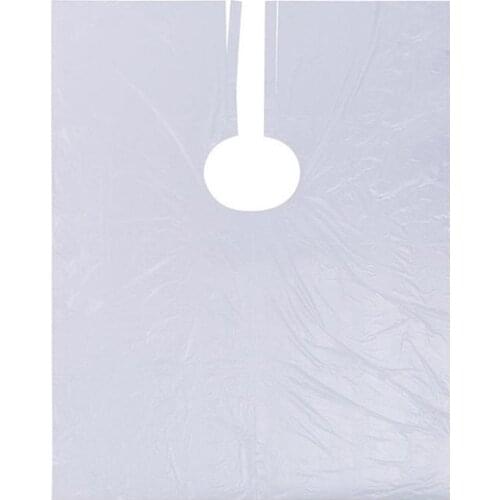 50Pcs barbershop Aprons Transparent Disposable Plastic Hairdressing Hair Dyeing Cape Shawl Aprons