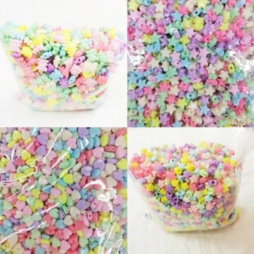 500gram 870 pieces 12mm diy acrylic star heart small Bear beads for Woman kids bracelet necklace Jewelry making accessories 2021