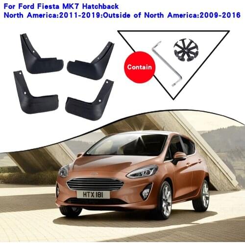 Car Fender Accessories For Ford Fiesta Accessories 7 MK7 Hatchback 2009-2016 Mudguards Splash Guards Fender Mudflaps Car Fender
