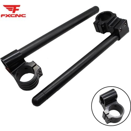 Riser Rised CNC Aluminum Motorcycle Handlebar Clip-Ons Fork Handle Bars Clip ons For Universal 7/8"22mm Handlebar Motorbike