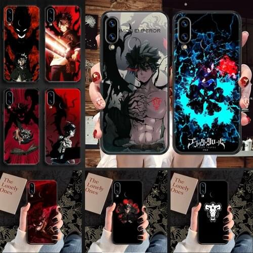 Anime Black Clover Phone case For Huawei Honor 6 7 8 9 10 10i 20 A C X Lite Pro Play black fashion cell cover trend Etui soft