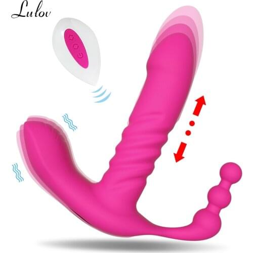 Wireless Wearable Pantie 3in1 Dildo Vibrator Sex Toys for Women Couples G Spot Vaginal Clitoris Stimulator Toys Goods for Adults
