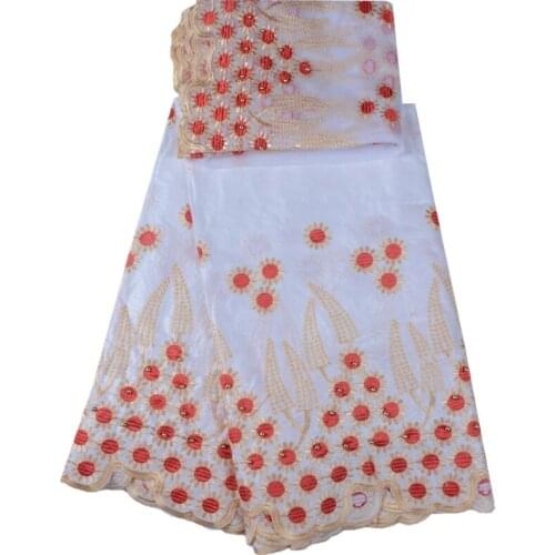Getzner Brocade Bazin Riche Fabric African Bazin Riche Lace Fabric Fashionable White Bazin Riche Getzner With 2 Yard Blouse 1042