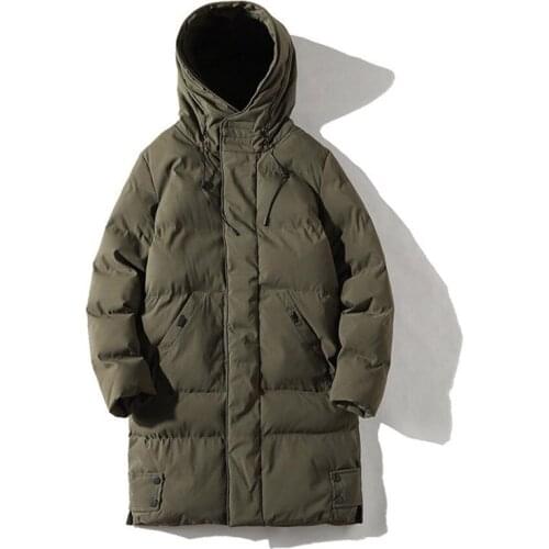 BUSINMENFUO Men's Long Parkas