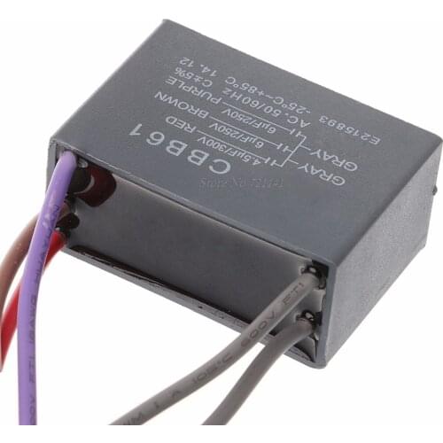 CBB61 Ceiling Fan Capacitor 4.5uf+6uf+6uf 5 Wire 250V 5 Speed Starting Capacitor Dropship