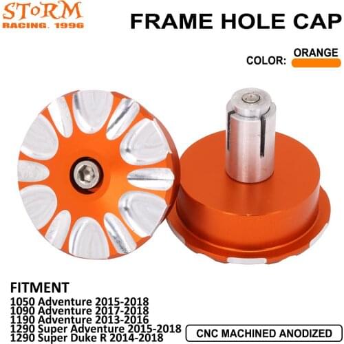 CNC Motorcycle Frame Hole Cap Plug Frame Insert Cover Protector For KTM 1050 1090 1190 ADV 1290 Super Adventure Super Duke R