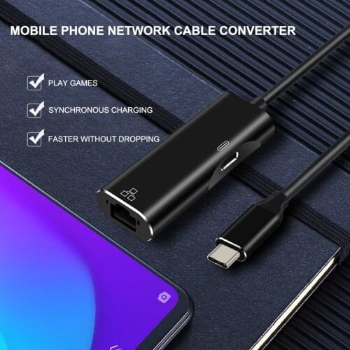 Ethernet Adapter High Speed Office Gigabit Computer USB C To RJ45 Wired Network Card Game Mobile Phones Tablets Aluminium Alloy