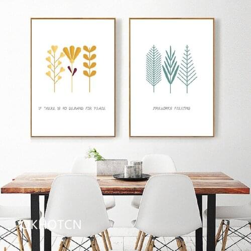 Canvas Calligraphy Painting Cartoon Butterfly Flowers Posters and Prints Wall Pictures for Living Room Nordic Home Decoration