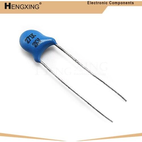 10piece High voltage ceramic capacitor 2KV271K 271K 2KV DIP-2 In Stock