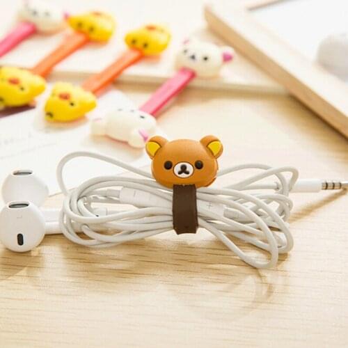 Hot Cartoon USB Cable Bites For Cable Protection Cute Iphone Accessory Animal Protector Data line Winder Cord Data Protect