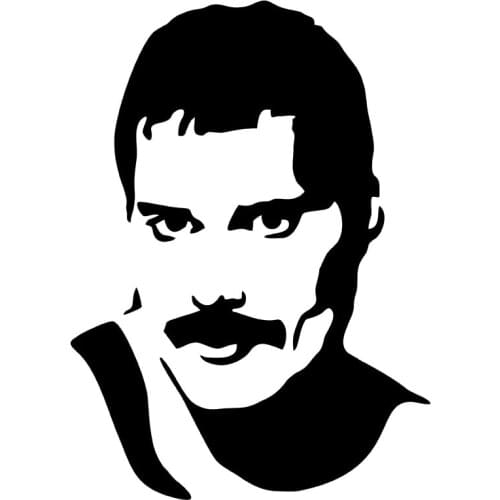 MIGNATIS - Queen Freddie Mercury Black and White Portrait Sticker Mural Art Decal For Car Window Loptop Decoration Vinyl Sticker