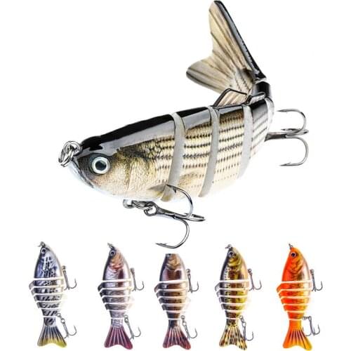 Multi Section Fishing Lure Jointed 3D Eyes 10Cm 16G Artificial Baits Float Swing Crankbait Sinking Whopper Plopper Fishing Tool