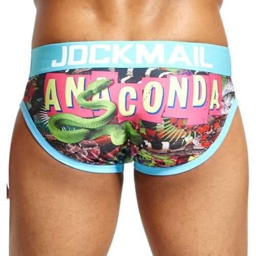 Fashion Underwear Briefs Sexy Men anaconda Printed Panties Slip cuecas homem Bikini Comfortable Underpants Bikini hombre