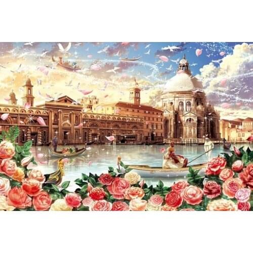 New Needlework,Cross stitch,Romantic Venice scenery 14CT Unprinted Embroidery kits Arts Cross-Stitching,DIY Handmade Decor