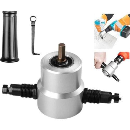 New Double-Head Metal Nibbler Electric Metal Cutter Mechine Free Cutting Tool Nibbler Sheet Metal Cuting Drill Power Tools Parts
