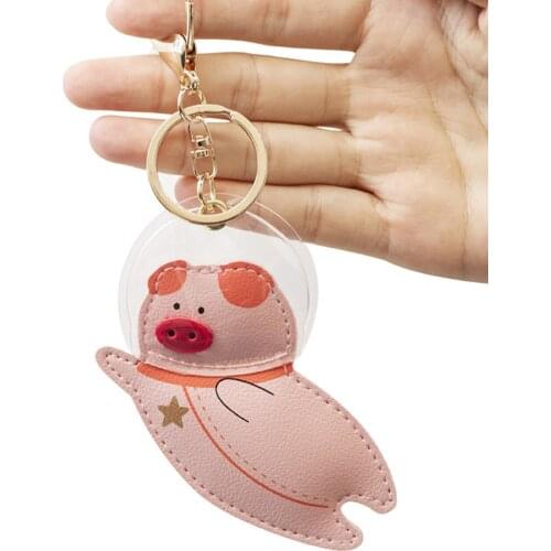 New Cartoon animal Astronauts Kawaii Keychain Cute Bag Pendant Fashion Personality Car Plush Keychain or Gift