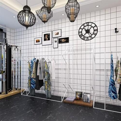 Beibehang Simple line plaid wallpaper clothing store bedroom living room background wall geometry decorative murals 3d wallpaper