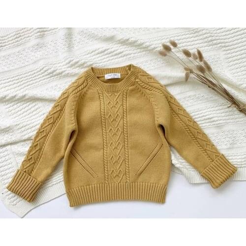Autumn Winter Baby Kids Girls Long Sleeve Pure Color Knit Sweater 1-7Yrs Winter Knitted Bottoming Girls Sweaters Vetement Enfant