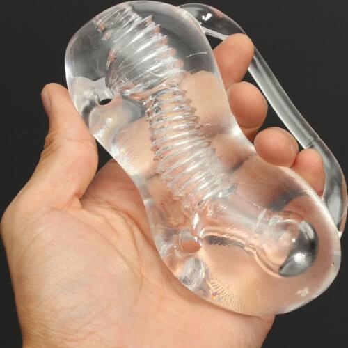 Meselo Hot Transparent Silicon Pussy Masturbation For Man Sex Products Adult Stimulate Delay Ejaculation Toys Silicone Vaginal