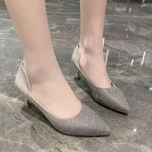 High heels women 2021 new daily spring pointed stiletto sexy wedding shoes fashion shallow mouth single shoes womens shoes