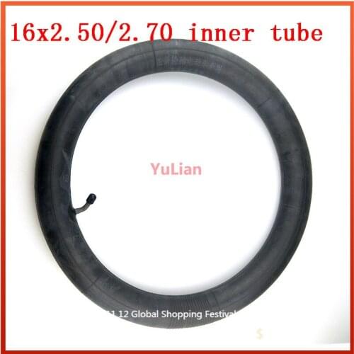 16x2.50/2.70 Inner Tube with Bent Valve Stem for Electric Bikes good quality
