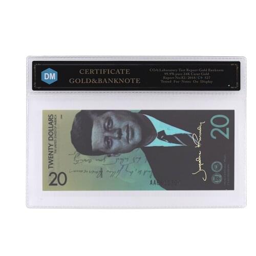 20 dollors uncirculated currency banknote with card holder for Christmas present