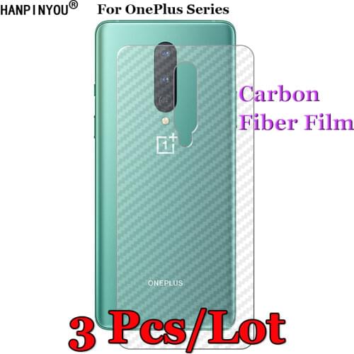 3 Pcs/Lot For OnePlus Nord N10 N100 5G 8 8T Plus 5G Pro 3D Non-slip Clear Carbon Fiber Back Film Screen Protector Sticker