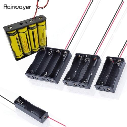 18650 Battery case Storage Box DIY Battery Clip Holder Container With Wire Lead Pin 1x 2x 3x 4x Power Battery Storage Case