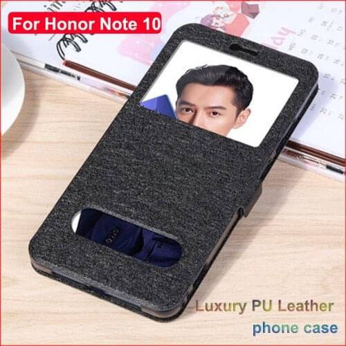 Open window Flip PU Leather Case For Huawei Honor Note 10 Phone Cover Note 10 shell For Honor Note10 6.95" back case cover