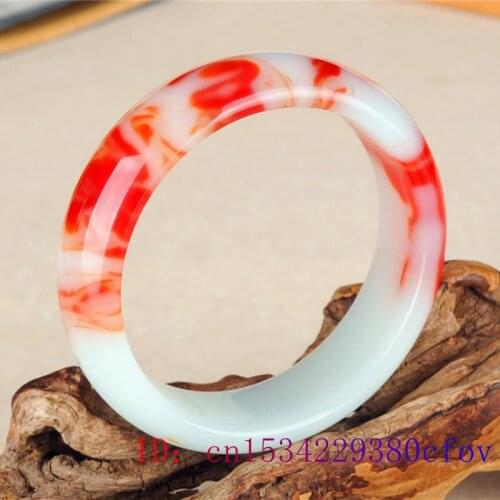 Colour Jade Bangle Bracelet Natural Chinese Gifts Jadeite Jewelry Fashion Charm Amulet Carved