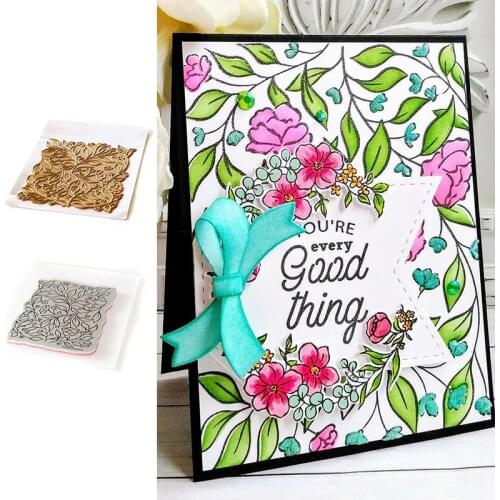 Hot Sale Leaf Blooms Stamps and Hot Foil Scrapbook Diary Decoration Stencil Embossing Template DIY Make Albums Handmade