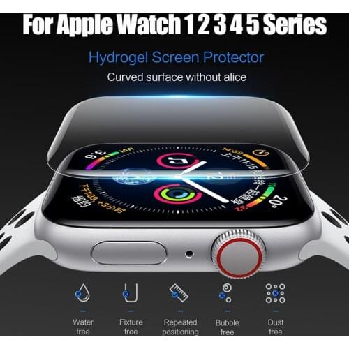 10D Screen Protectors For Apple Watch 1 2 3 4 5 Series Hydrogel Film Full Cover For Iwatch 38mm 40mm 42mm 44mm Scratch Resistant
