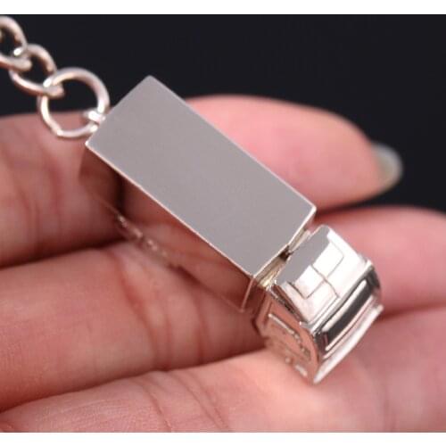 Creative Gift 3D Stereo Trucks Metal Keychain Car Advertising Waist Keyring Chain Ring Pendant Child Birthday Souvenir
