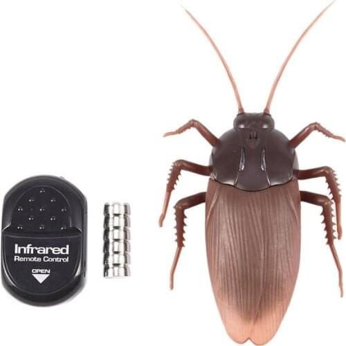 Top Infrared Remote Control Mock Fake Ants/ Cockroaches /Spiders RC Toy for Kids,Dark brown