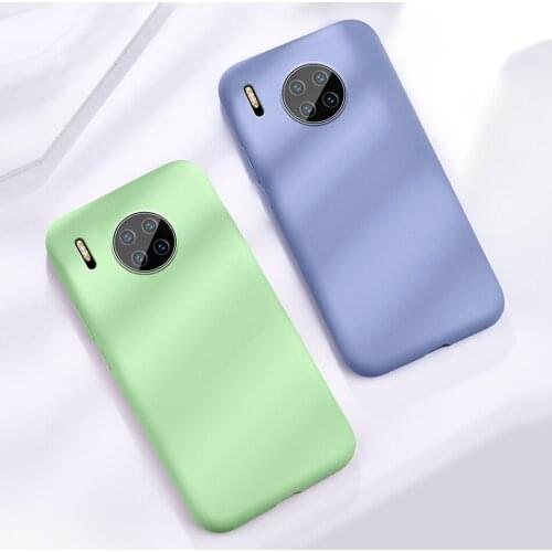 Soft Case for Huawei Mate 30 Pro Luxury Original Liquid Silicone Cover for Huawei Mate 30 Microfiber Cloth Lining Cushion Bag