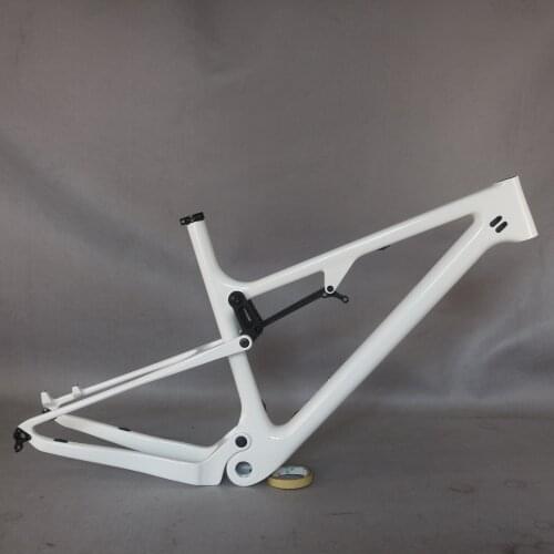 Custom White Paint 29er Boost Disc Brake BSA Suspension MTB Frame FM078 Max Tire 29erX2.3