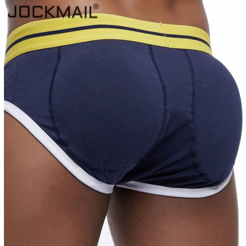 JOCKMAIL Brand men underwear butt Bulge Enhancing Padded penis enlargement Push Up Cup shaper Sexy slip briefs men gay underwear