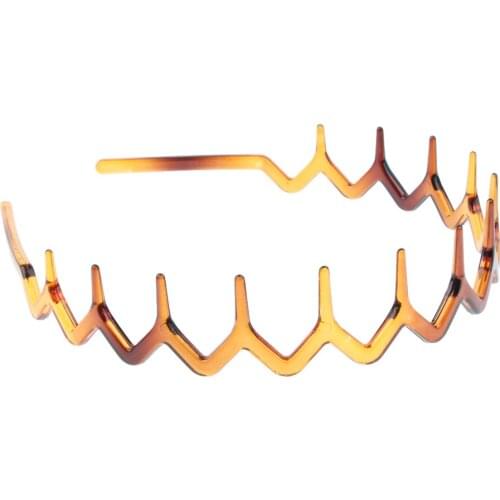 2019 New Fashion Unisex Women Black Zig Zag Hair Band Toothed Headband Alice Band Sports Tooth Hairband